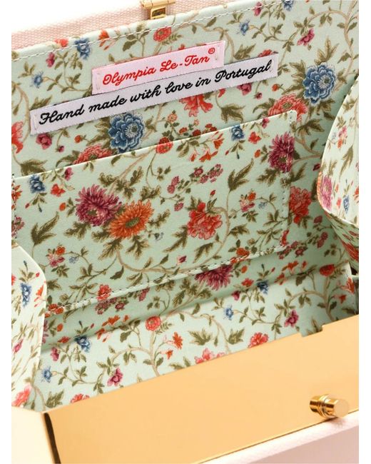 Olympia Le-Tan Pink Floral Appliqué Clutch Bag