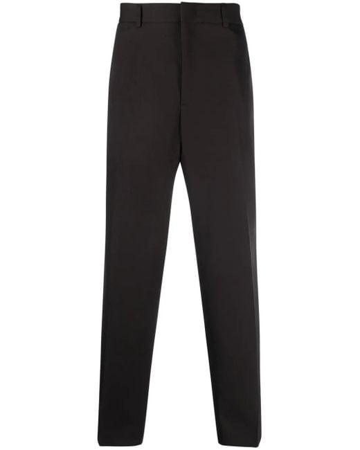Jil Sander Black Tapered-Leg Tailored Trousers for men