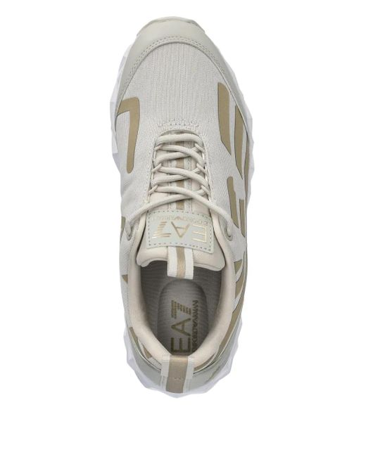 EA7 White Ultimate C2 Kombat Textured-Panel Sneakers