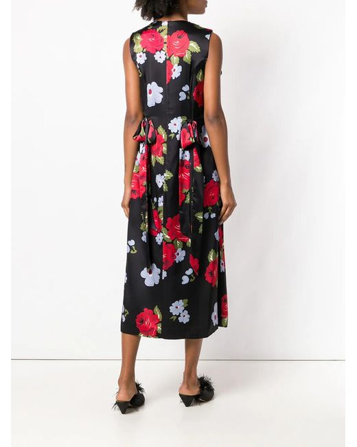 Simone Rocha Black Bow Ribbon Floral Dress