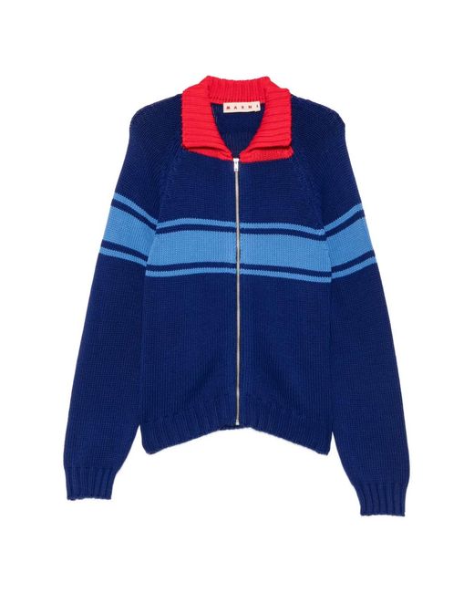 Marni Gestreifter Pullover in Blue für Herren