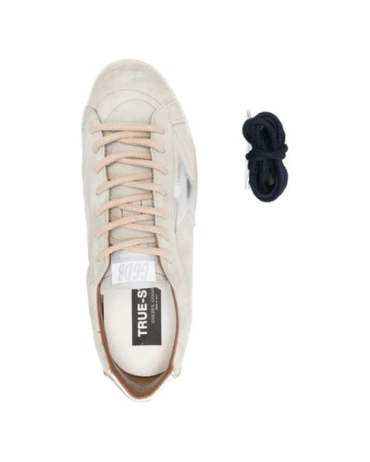 Golden Goose Deluxe Brand White True Star Suede Sneakers for men