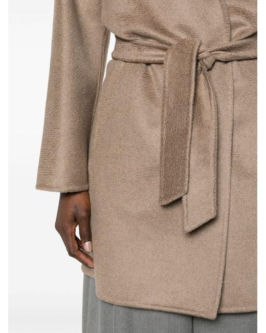 Max Mara Brown Belted Cashmere Coat
