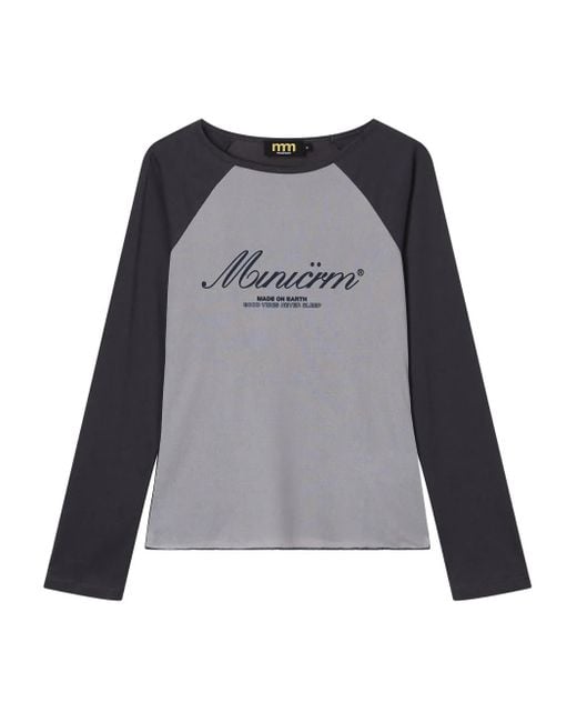 Mini Cream Gray T-Shirt mit Raglanärmeln