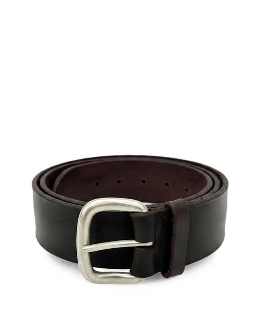 Orciani Black Bull Soft Leather Belt for men