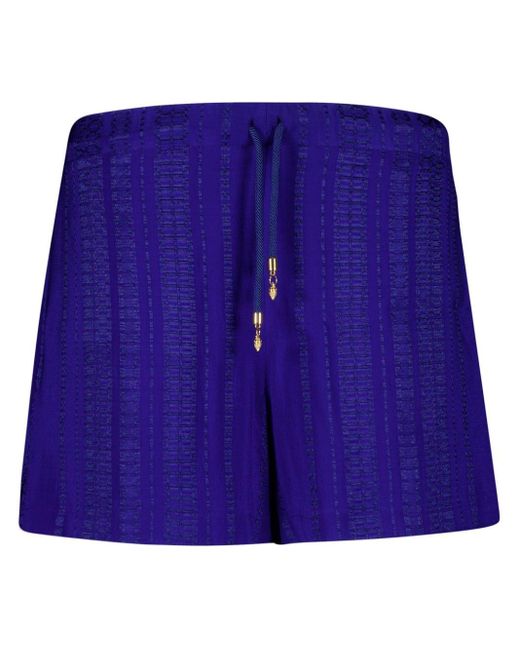 Zeus + Dione Paxi Shorts Met Trekkoordtaille in het Purple