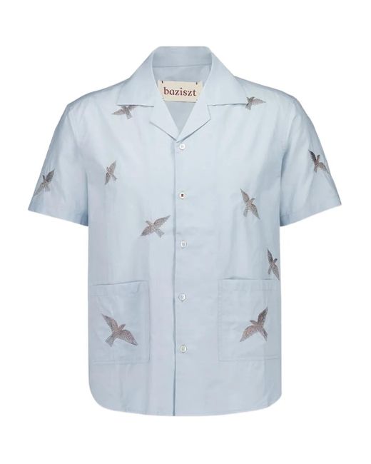Camisa Columbus BAZISZT de hombre de color Blue
