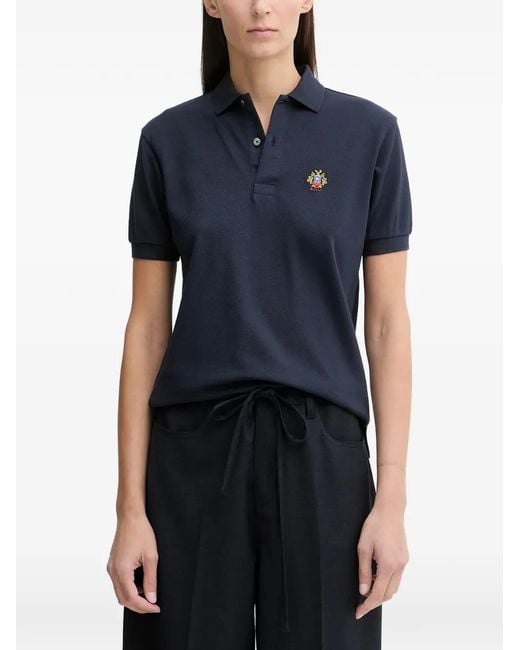 Bally Blue Embroidered Polo Shirt
