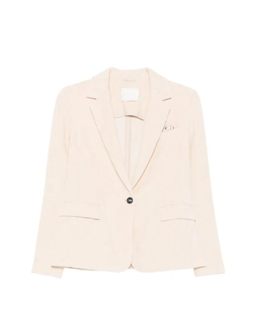 Circolo 1901 Natural Corduroy-Effect Single-Breasted Jacket