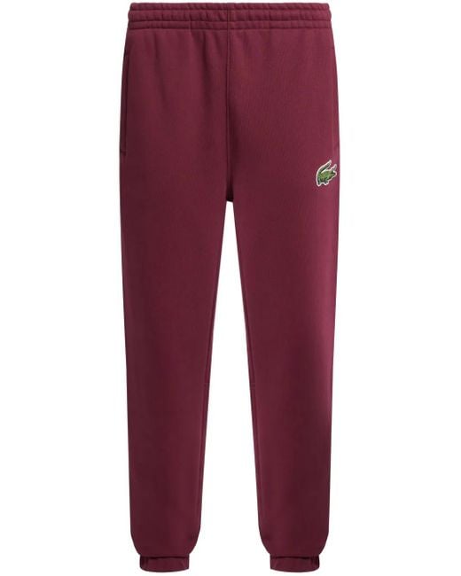 Lacoste Red Logo-Patch Track Trousers for men