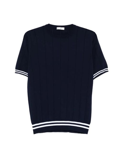 Panicale Blue Striped T-Shirt for men