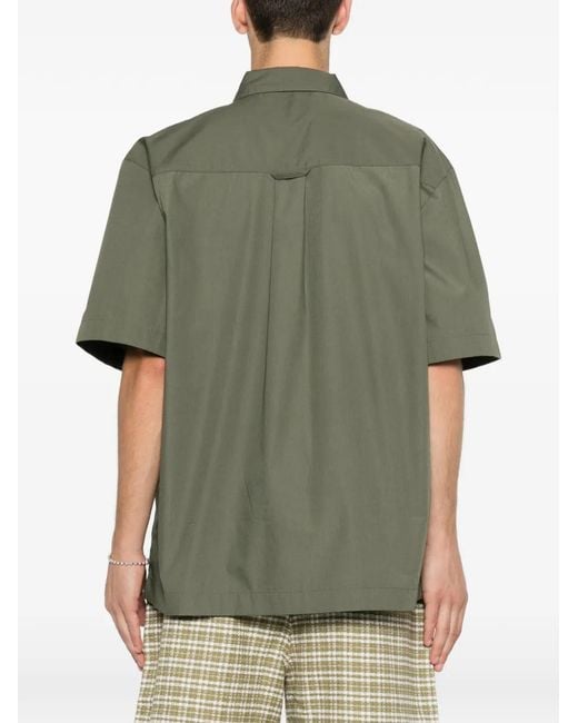 Carhartt Green Craft Logo-Patch Short-Sleeve Shirt for men