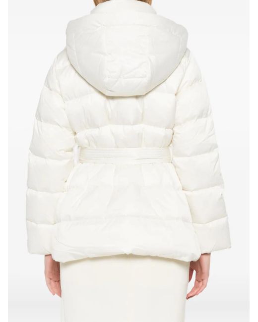 Liu Jo White Belted Parka