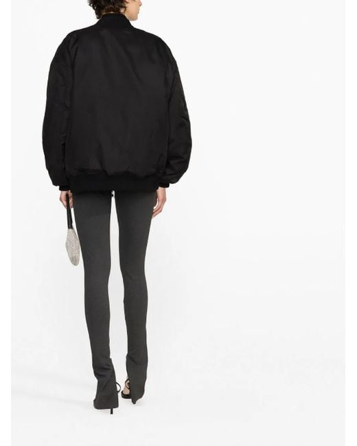 Wardrobe NYC Black Reversible Bomber Jacket