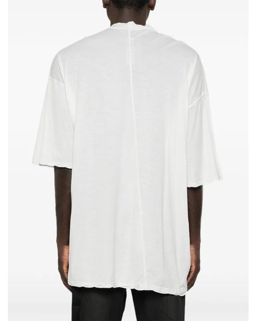 Rick Owens White Ribbon Cotton T-Shirt for men