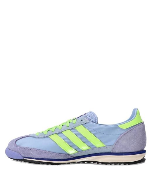Adidas Blue Sl 72 Og Three-Stripe Suede Sneakers