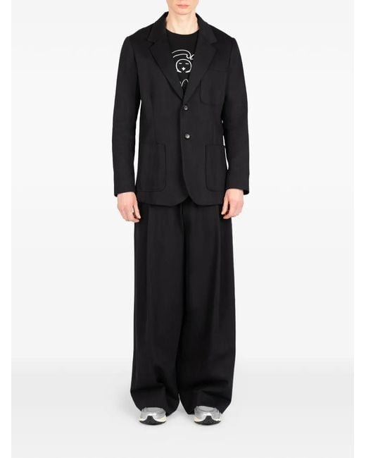 Societe Anonyme Black Button Jacket for men