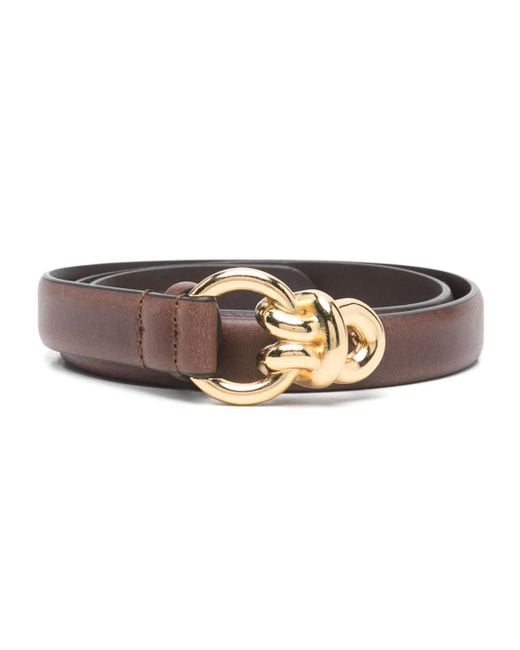 Sandro Brown Slim Leather Belt