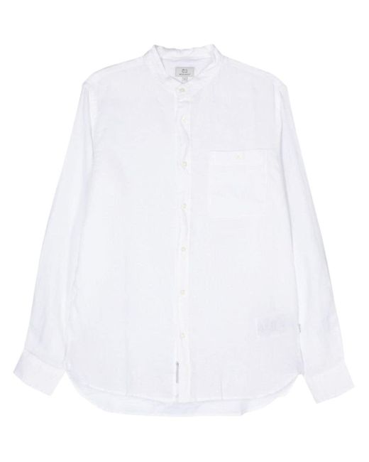 Woolrich Linnen Overhemd in het White voor heren