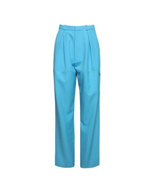 LHD Blue Ventilo Pleated Trousers