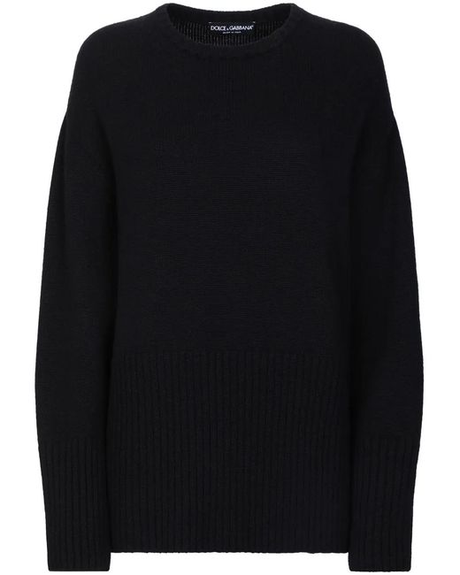 Dolce & Gabbana Black Balloon-Sleeve Jumper