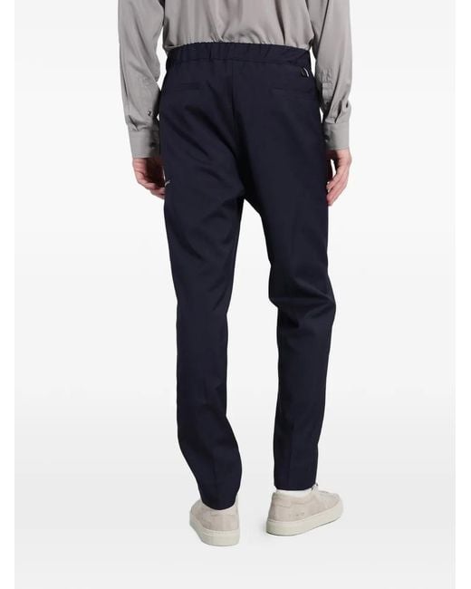Low Brand Blue Tokyo Pleated-Detail Trousers for men