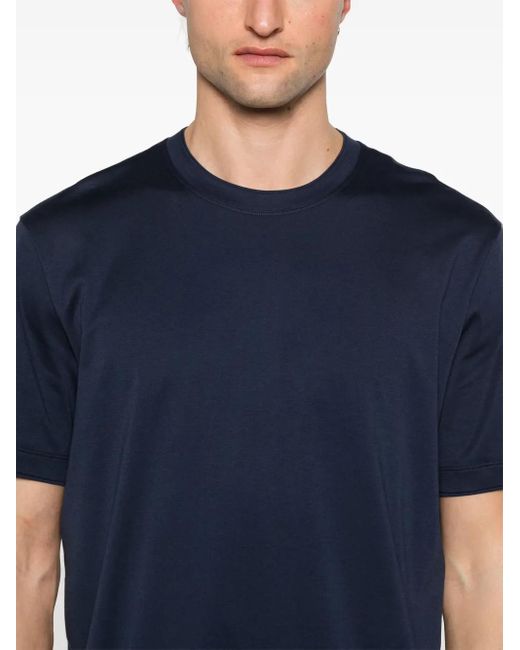 Eleventy Blue Layer-Detailed T-Shirt for men