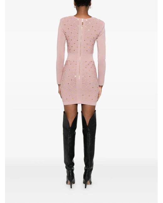 Elisabetta Franchi Pink Fitted Silhouette Dress With Structured Bodice