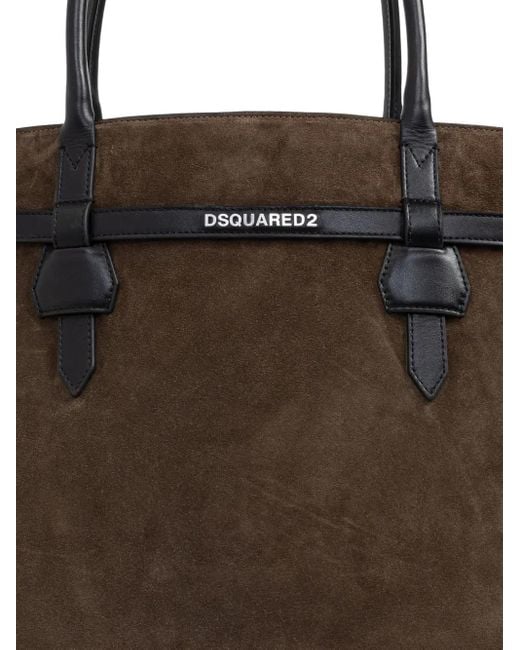 DSquared² Twin Schultertasche mit Lederbesatz in Brown für Herren