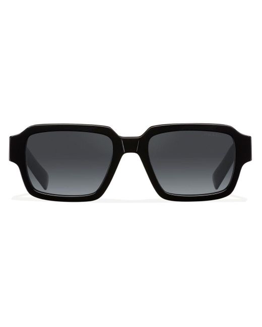 Prada Sonnenbrille mit eckigem Gestell in Black für Herren