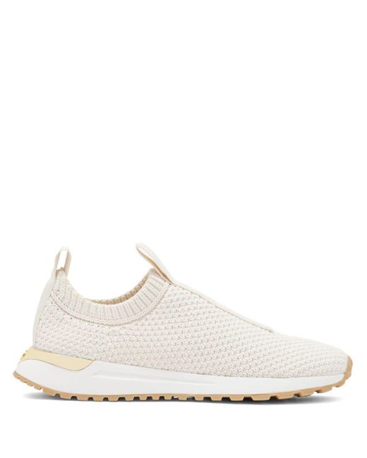 Michael Kors White Bodie knitted sneakers