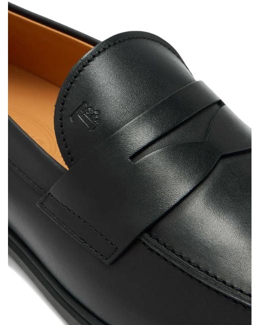 Tod's Black Penny-Slot Loafers for men
