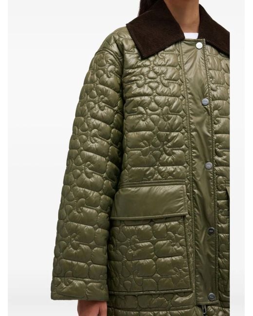 Ganni Green Quilted Jacket