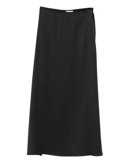 Marc O' Polo Black Satin Maxi Skirt