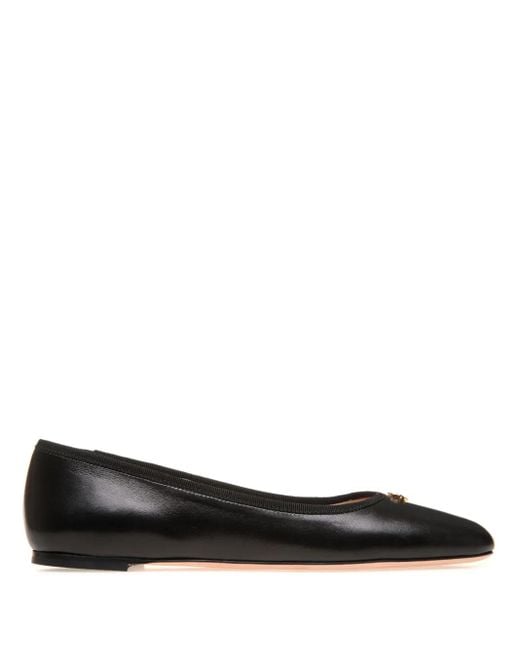 Bally Black Rina Leather Ballet Flats