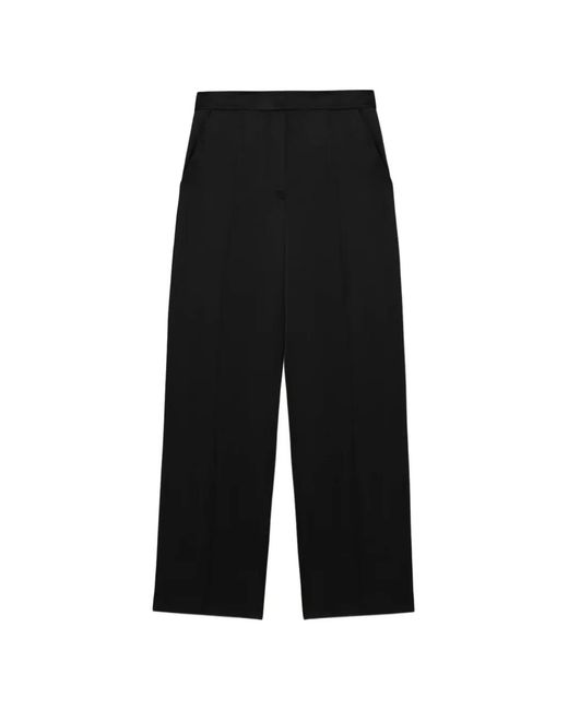 Jonathan Simkhai Black Pleat-Detail Trousers