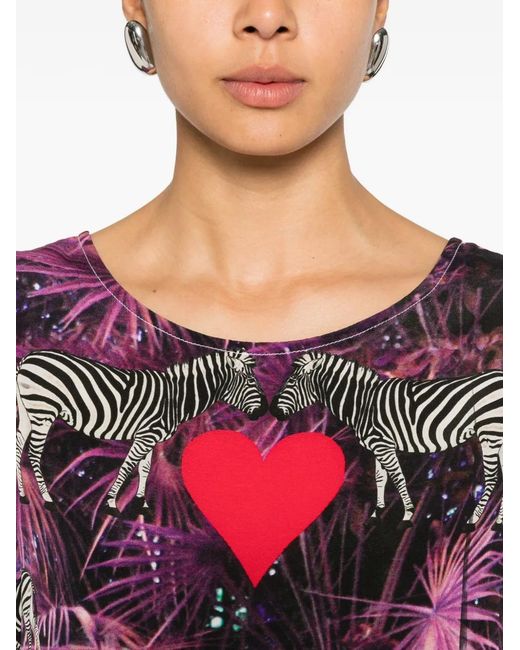 The Artistylist Red Zebra-Print Top