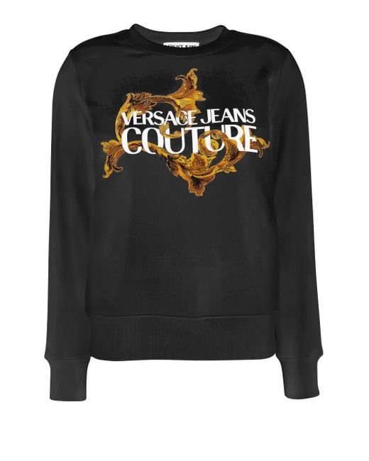 Versace Jeans Couture Black Sweatshirt mit Logo-Print