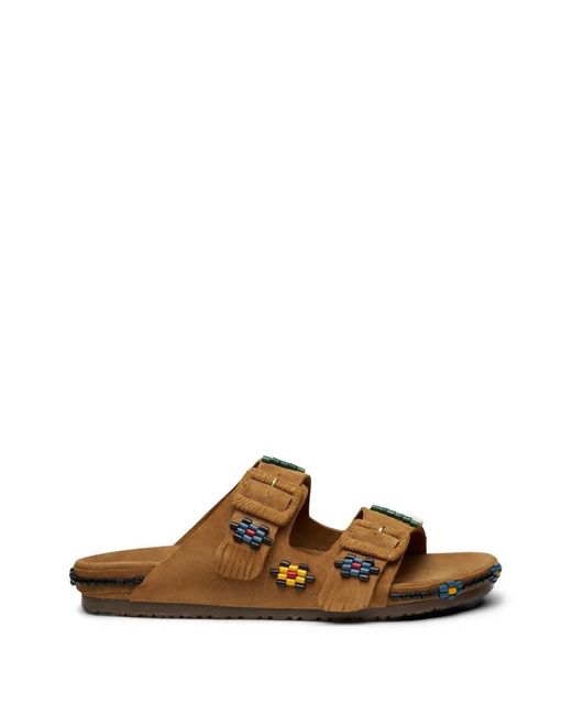BAZISZT Brown Sambla Fringed Sandals for men