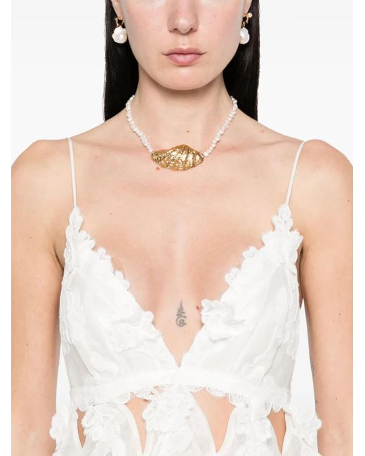 Zimmermann White Crush Short Dress