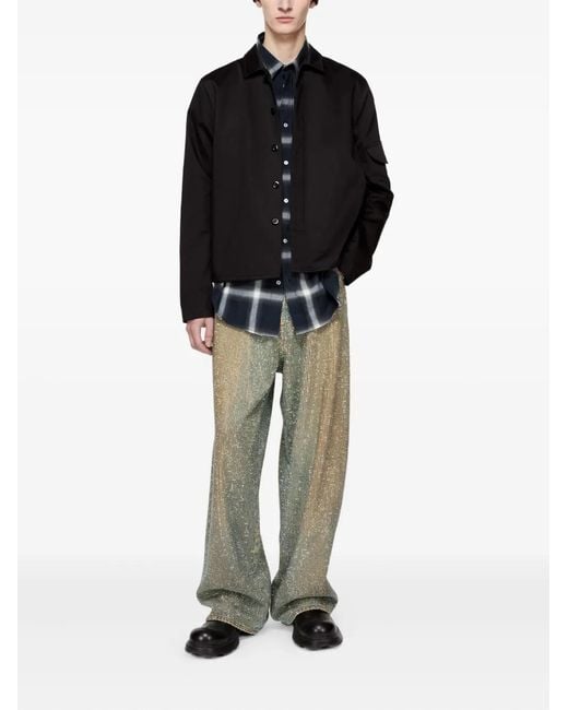 Acne Black Button-Fastening Jacket for men