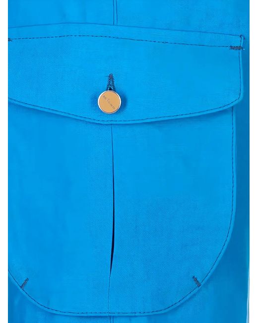 Kiton Blue Cargo Shorts for men
