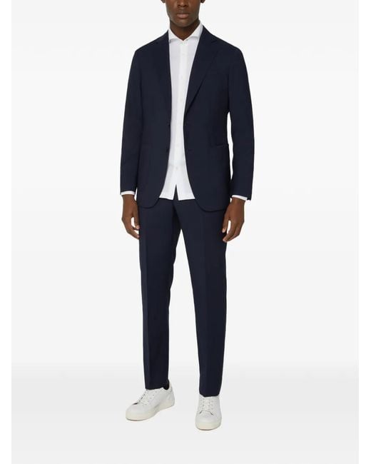 Boggi Blue Plain Wool Blazer for men