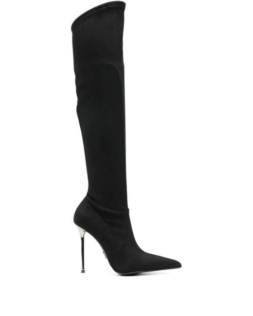 Sergio Levantesi Black Pointed Stiletto Boots