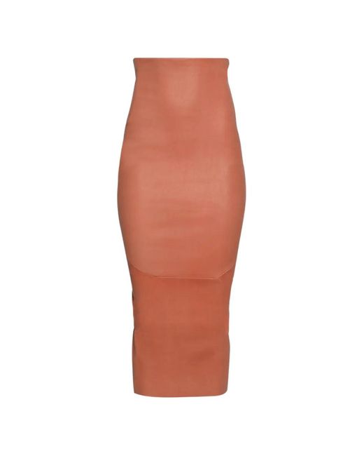 Rick Owens Midi-Rok in het White