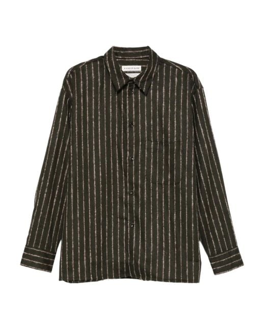 A Kind Of Guise Green Gusto Striped Shirt for men
