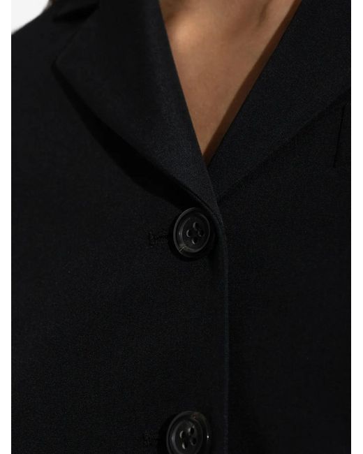 Marni Black Single-Vent Cropped Blazer