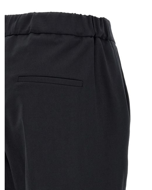 Alberto Biani Blue Elasticated Turn-Up Trousers