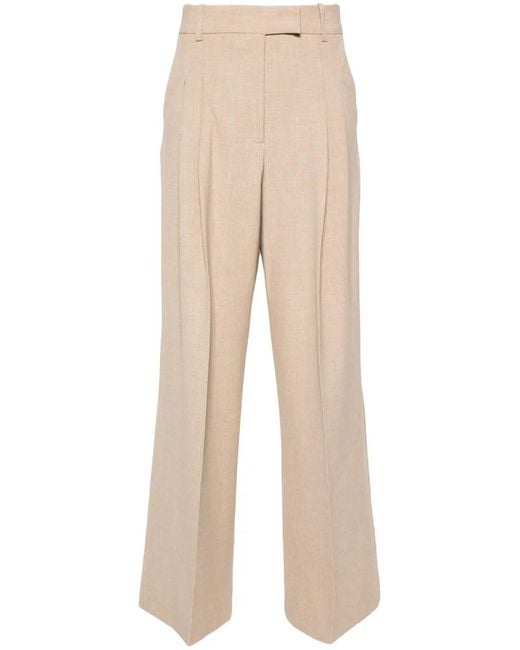 By Malene Birger Natural Cymbaria High-Waist Palazzo Pants