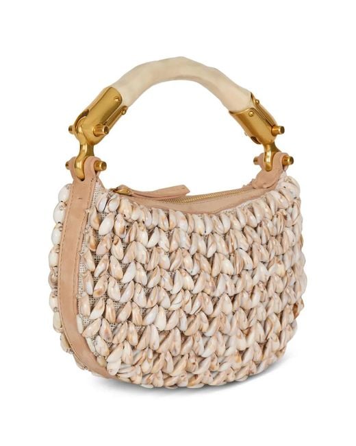 Balmain White Shells Tote Bag